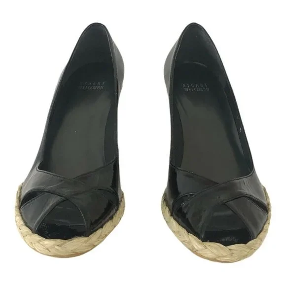 Stuart Weitzman Peep Toe Wedge Espadrilles - Picture 2 of 7